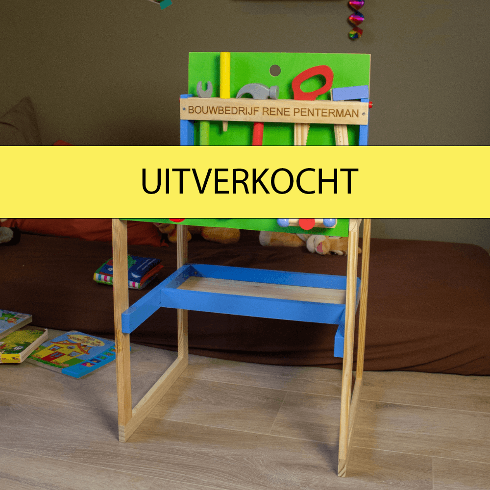 Kinderwerkbank van hout, met gereedschapsset (speelgoed)