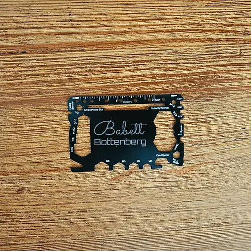 Multi-tool met eigen tekst, creditcard formaat