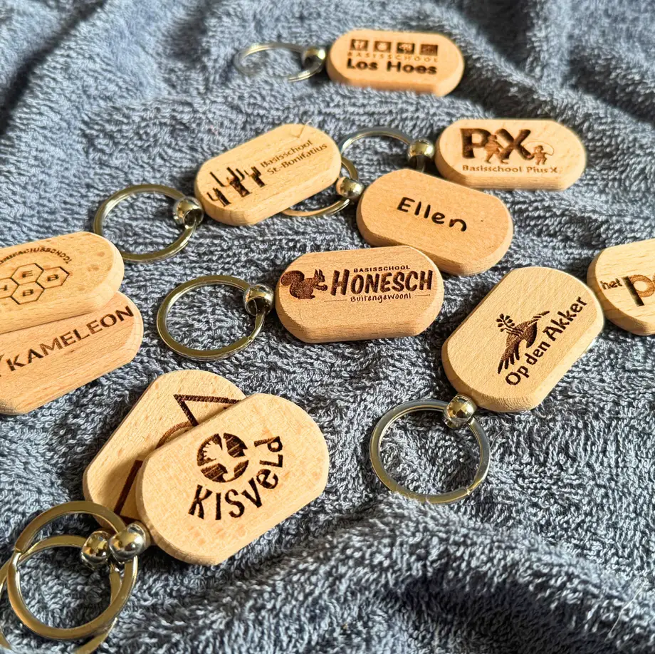Sleutelhanger voor kinderen met logo of naam